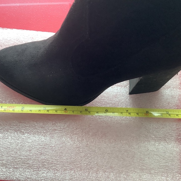 Dolce Vita Black Suede Stretch Ankle Boot With Back Tie Size 7 - Picture 8 of 8